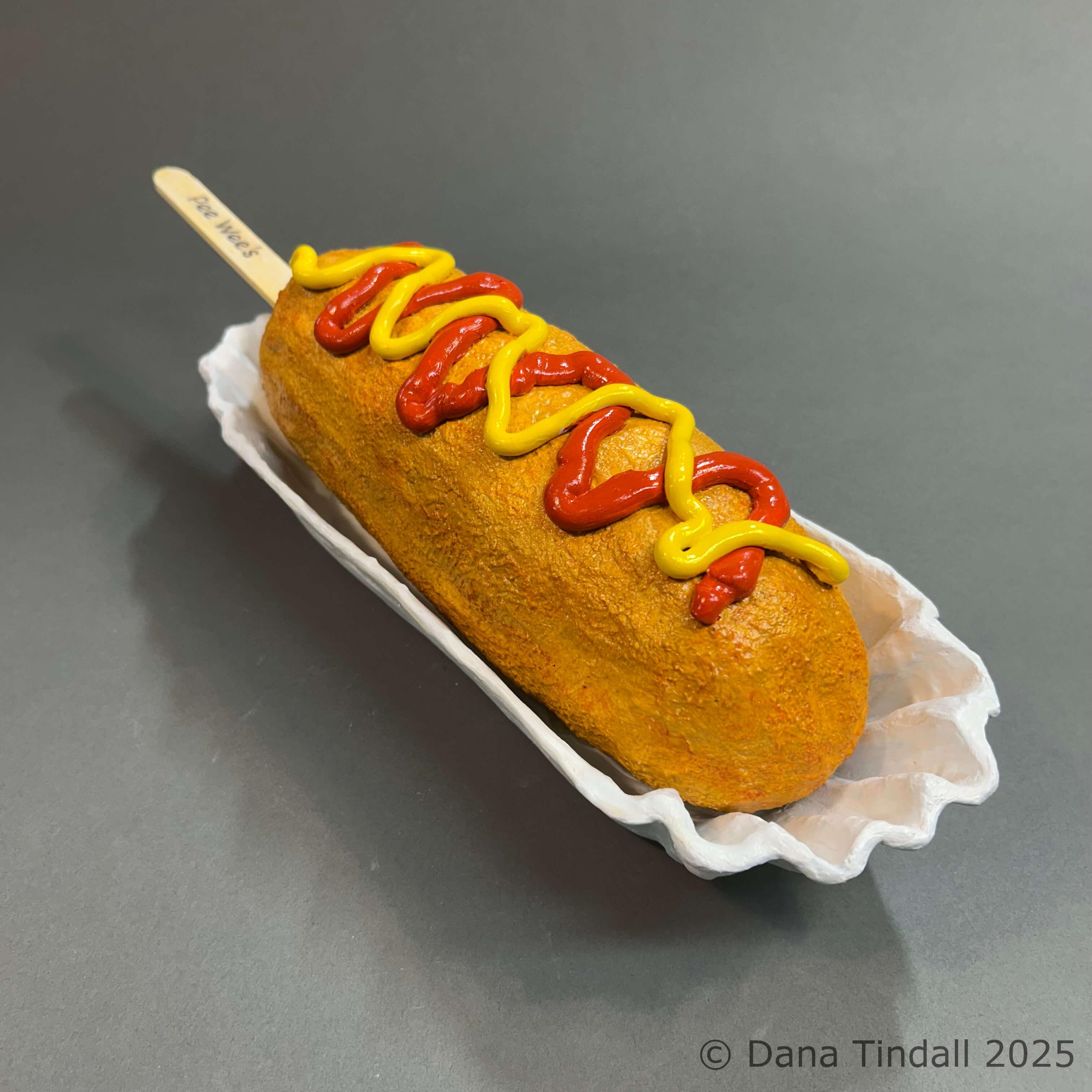 Pee Wee’s CorndogApprox 18” x 5” x 4” Mixed Media