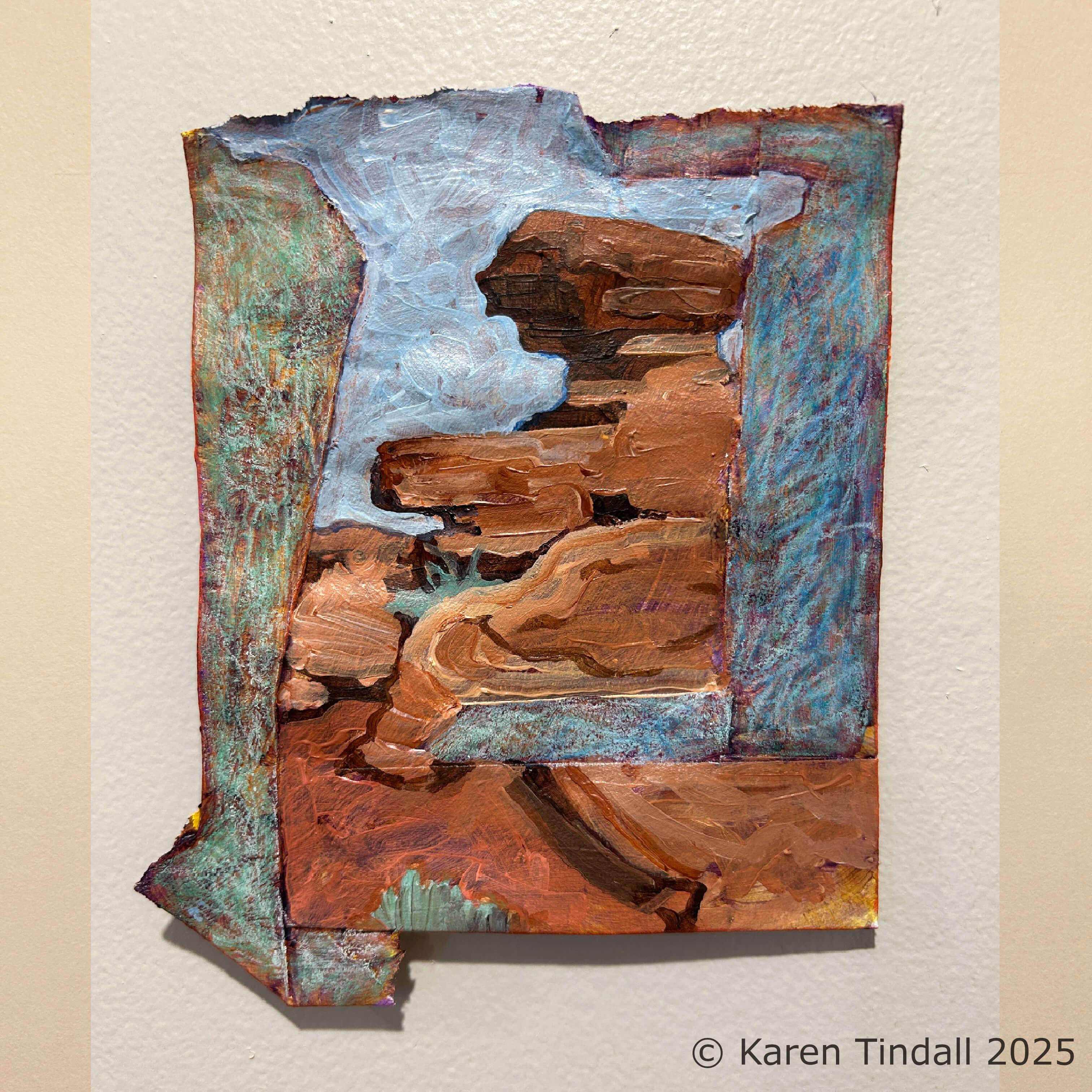 Canyonlands4.5” x 5.5” Acrylic and prismacolor on paper