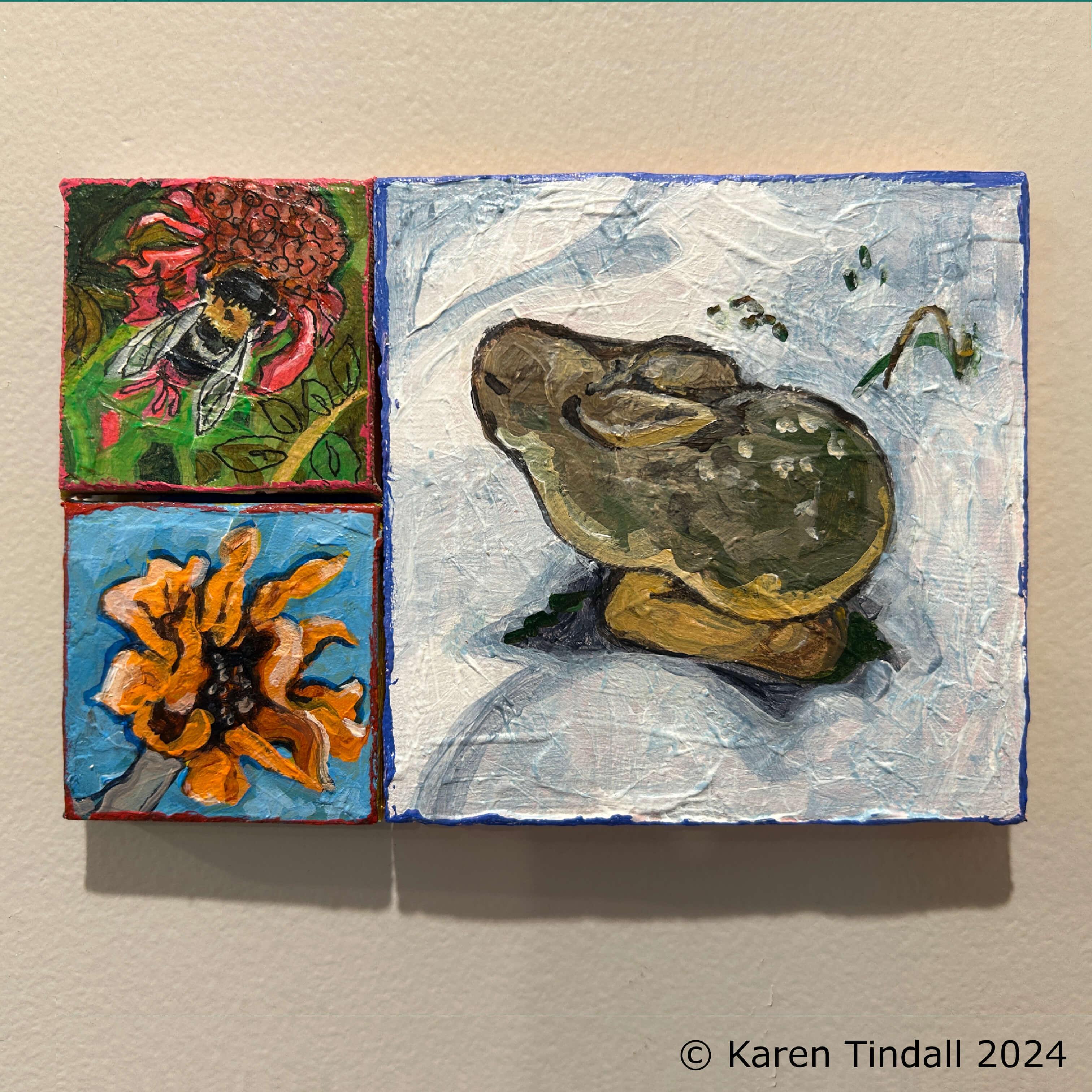 Yard Art4” x 6” Acrylic on canvas